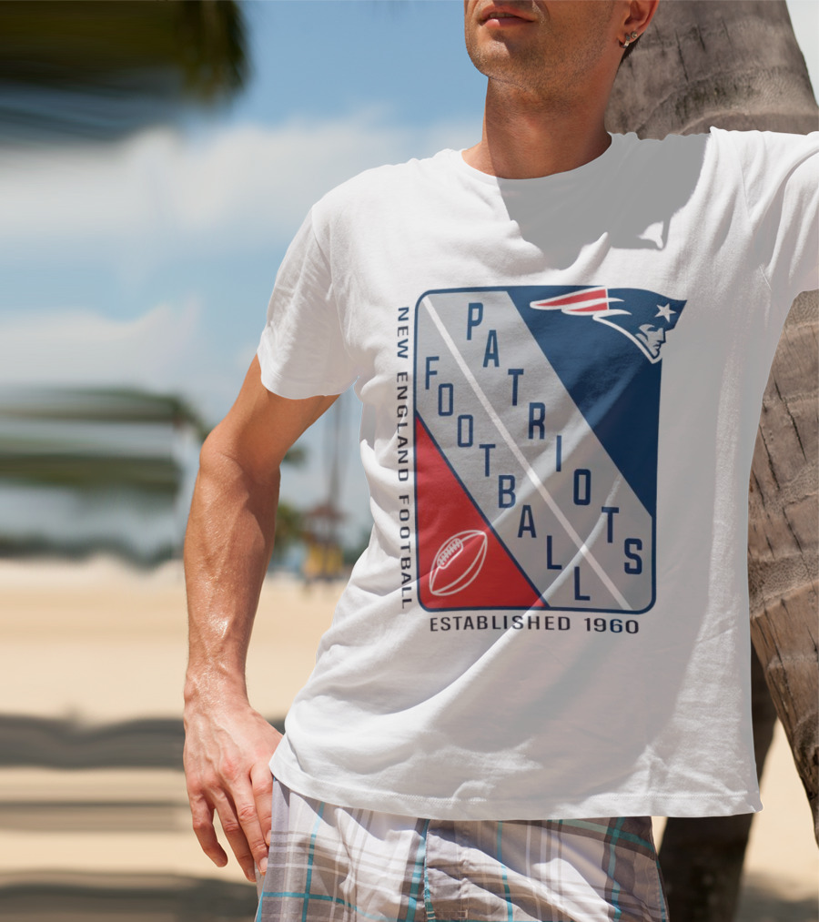 New England Patriots Football Established 1960 Shield T-Shirt