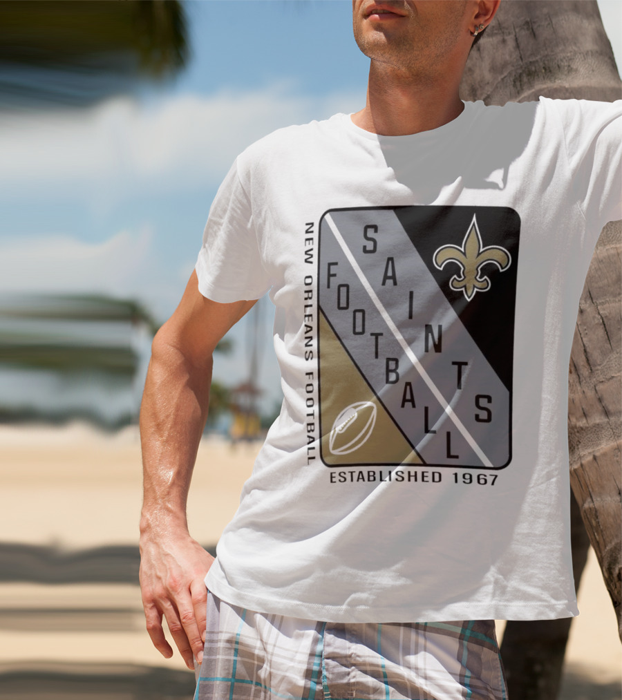 New Orleans Saints Football Shield Established 1967 Fleur-de-lis T-Shirt