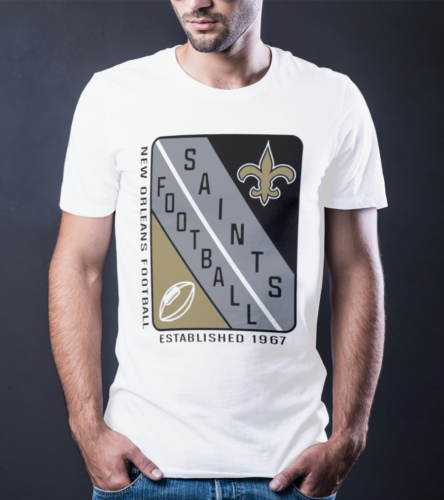 New Orleans Saints Football Shield Established 1967 Fleur-de-lis T-Shirt