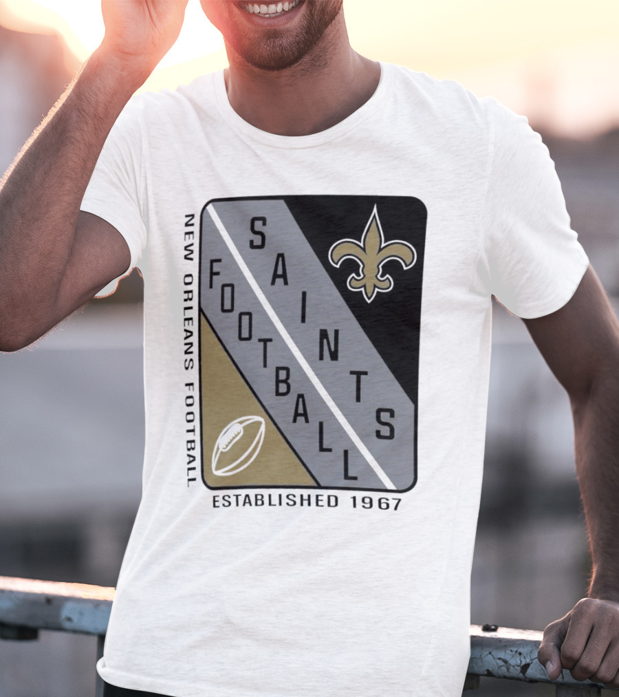 New Orleans Saints Football Shield Established 1967 Fleur-de-lis T-Shirt