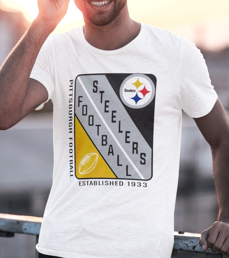Pittsburgh Steelers Football Established 1933 Shield T-Shirt
