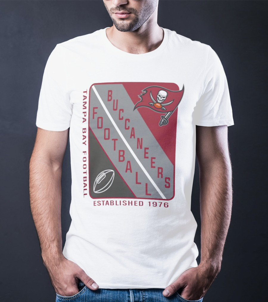 Tampa Bay Buccaneers Football Established 1976 Shield T-Shirt