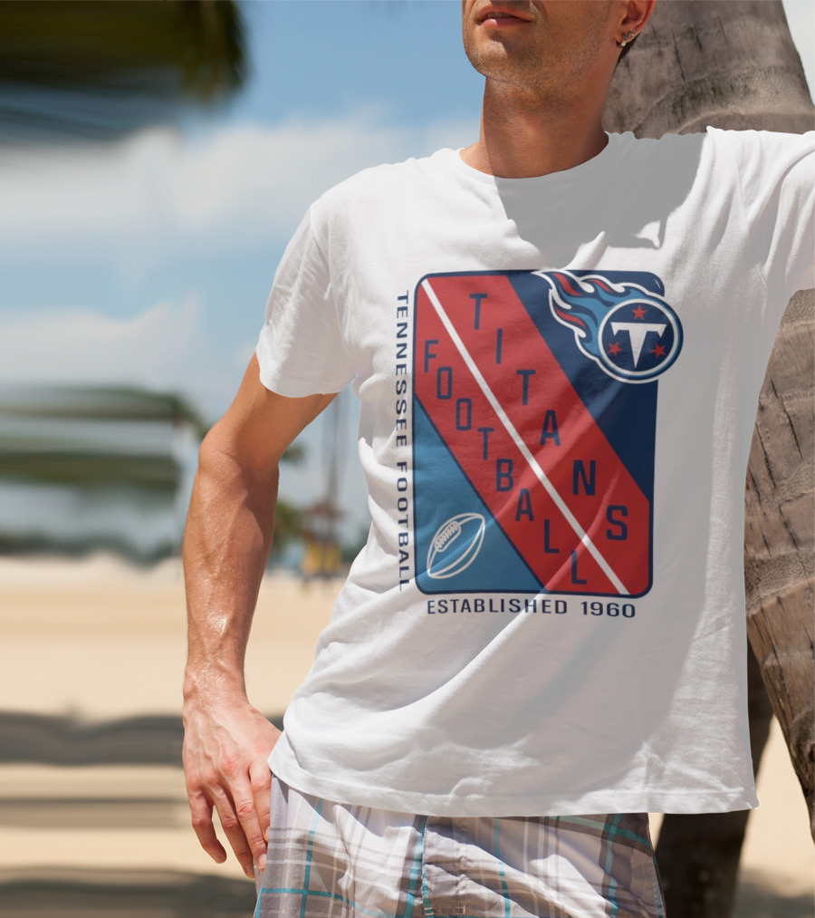 Tennessee Titans Football Established 1960 NFL Shield T-Shirt