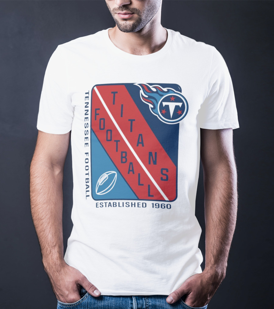 Tennessee Titans Football Established 1960 NFL Shield T-Shirt