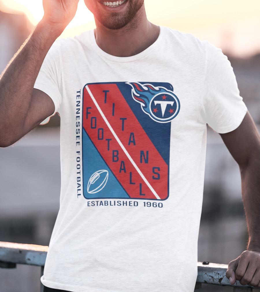 Tennessee Titans Football Established 1960 NFL Shield T-Shirt