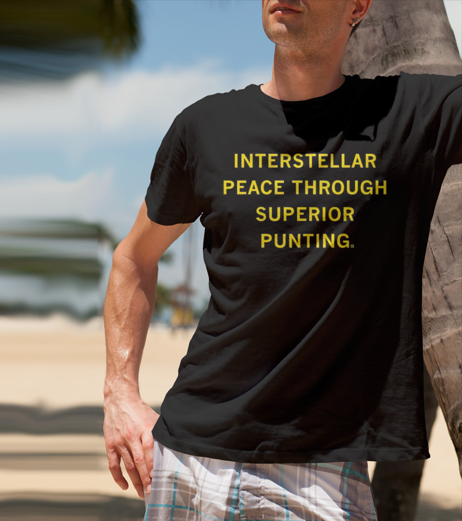 Iowa Hawkeyes Kirk Ferentz Interstellar Peace Through Superior Punting T-Shirt