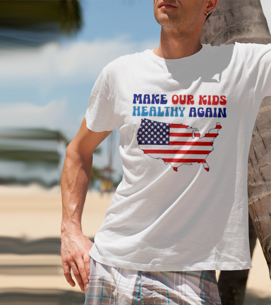 Make Our Kids Healthy Again United States Map T-Shirt
