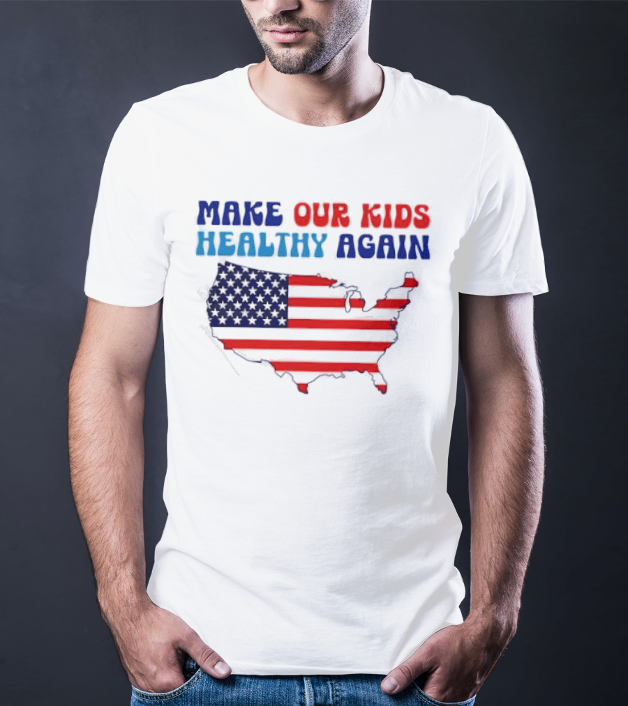 Make Our Kids Healthy Again United States Map T-Shirt