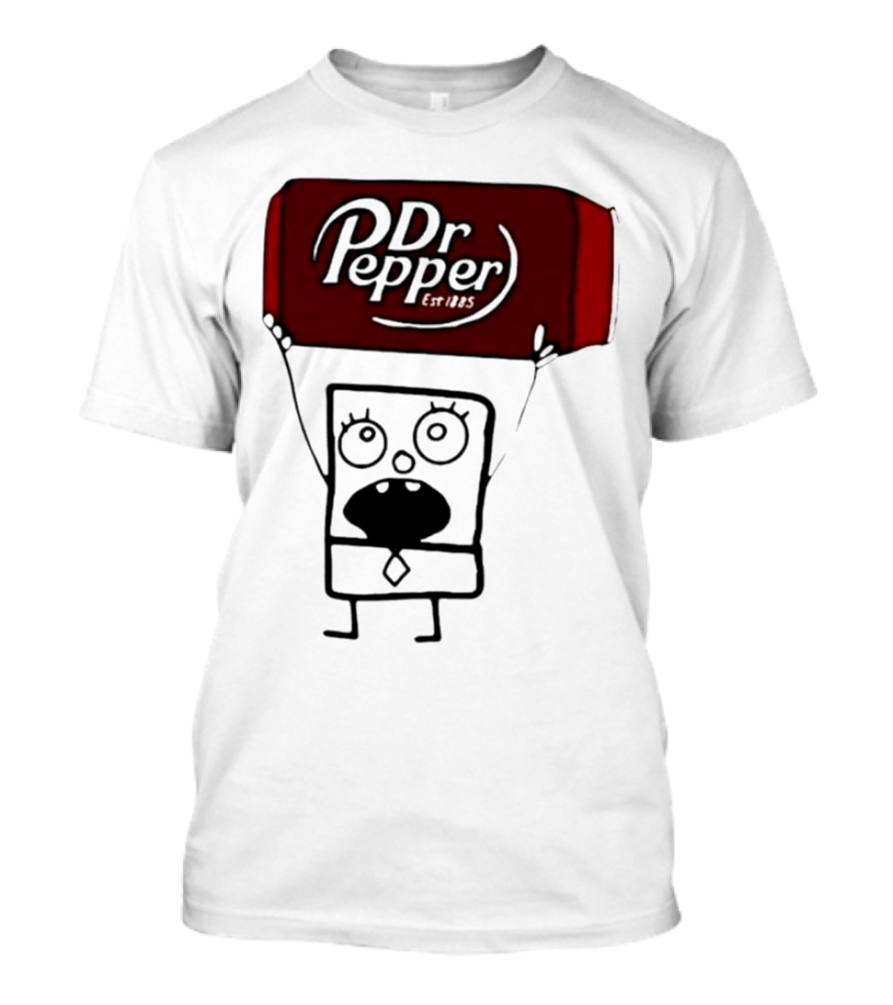 Dr Pepper Est 1885 Character Holding Red Can T-Shirt