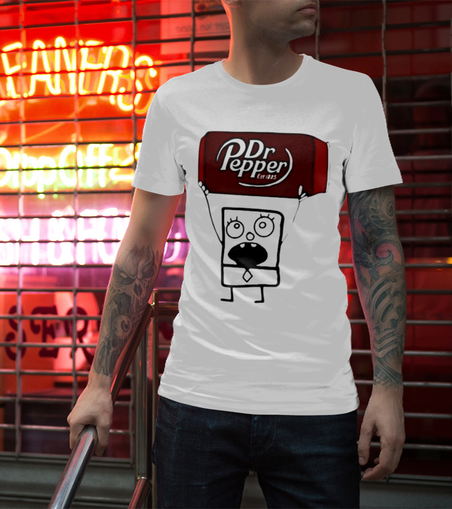 Dr Pepper Est 1885 Character Holding Red Can T-Shirt