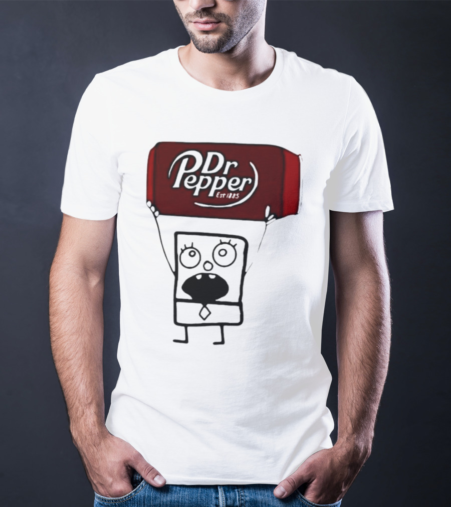 Dr Pepper Est 1885 Character Holding Red Can T-Shirt