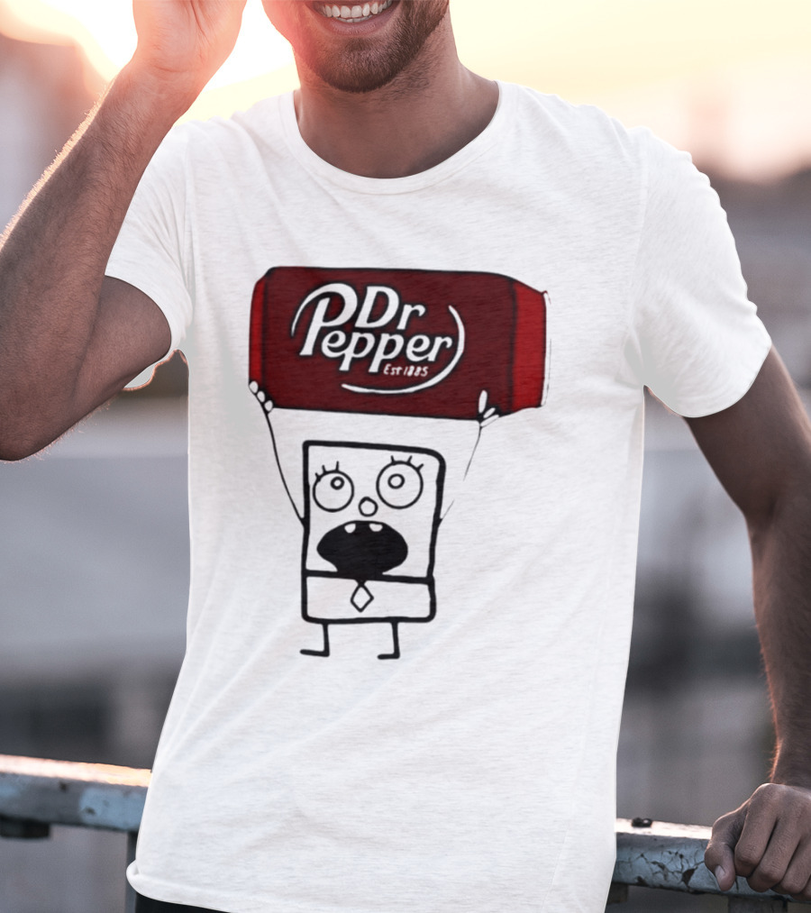 Dr Pepper Est 1885 Character Holding Red Can T-Shirt