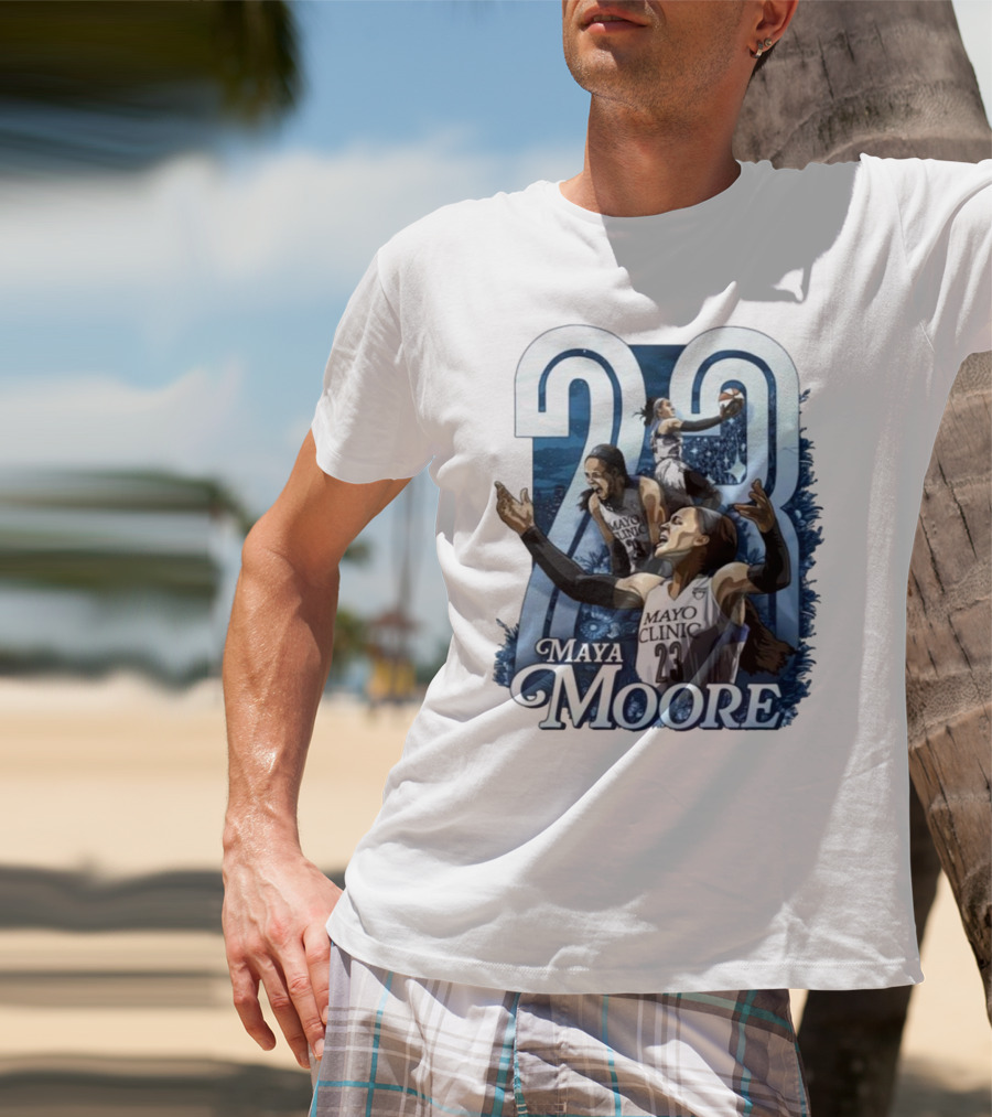 Maya Moore 23 Mayo Clinic Retro Basketball Legend T-Shirt