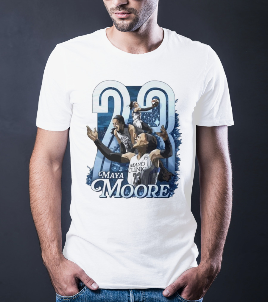 Maya Moore 23 Mayo Clinic Retro Basketball Legend T-Shirt