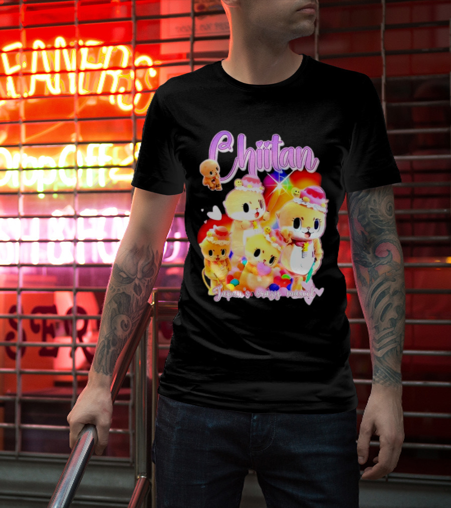 Chiitan Japan's Crazy Mascot Hinged Tweets T-Shirt