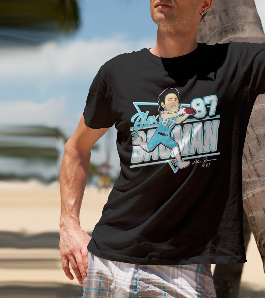 Tulane Green Wave Alex Bauman 87 Cartoon Football Character T-Shirt