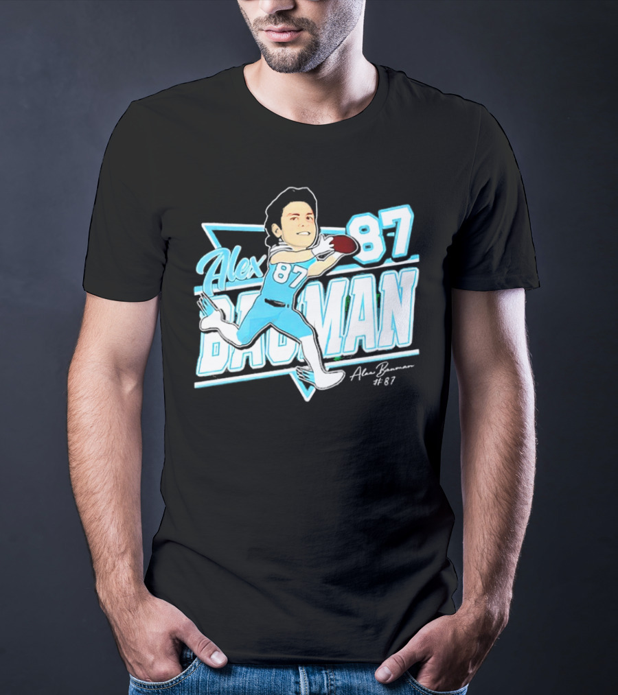 Tulane Green Wave Alex Bauman 87 Cartoon Football Character T-Shirt