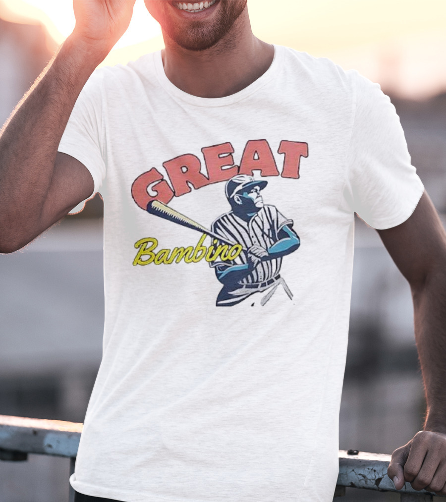 Great Bambino Baseball Legend Iconic Cotton Crew T-Shirt