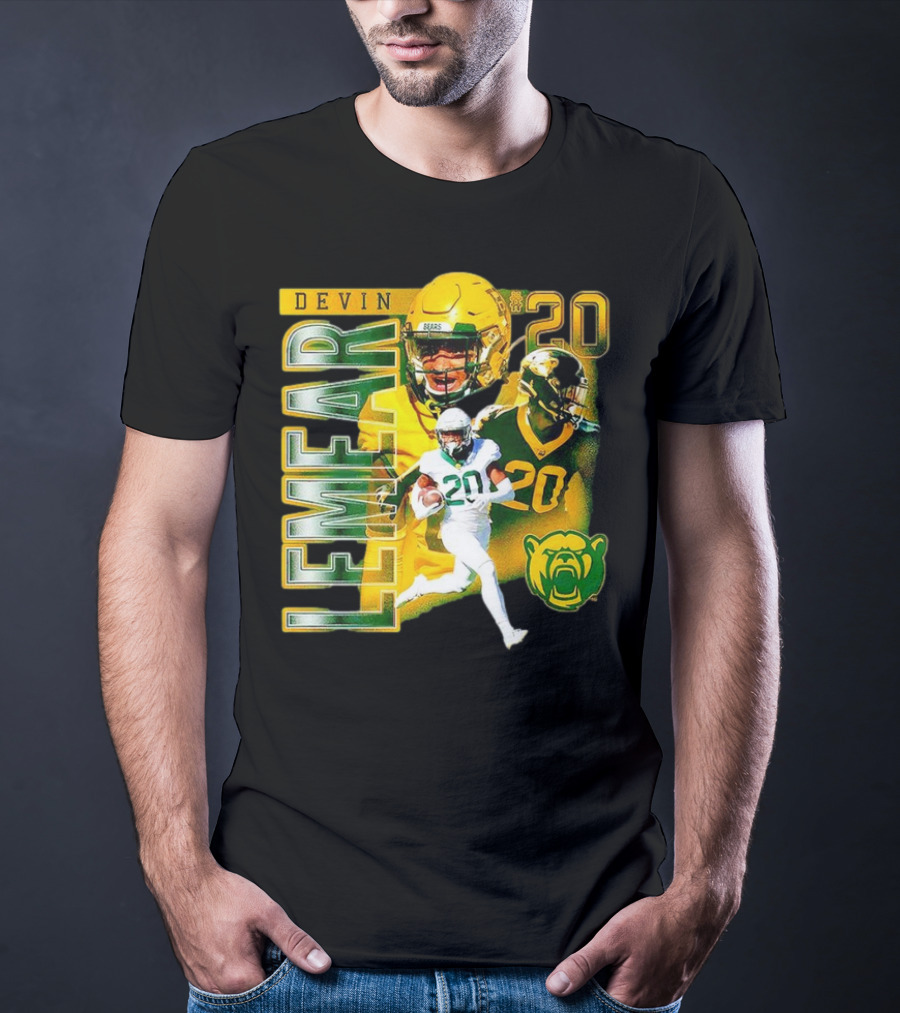 Devin Lemear 20 Baylor Bears Football Player Collage T-Shirt