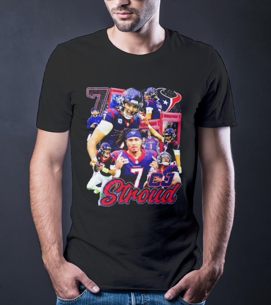 CJ Stroud Houston Texans 7 NFL Football Retro T-Shirt