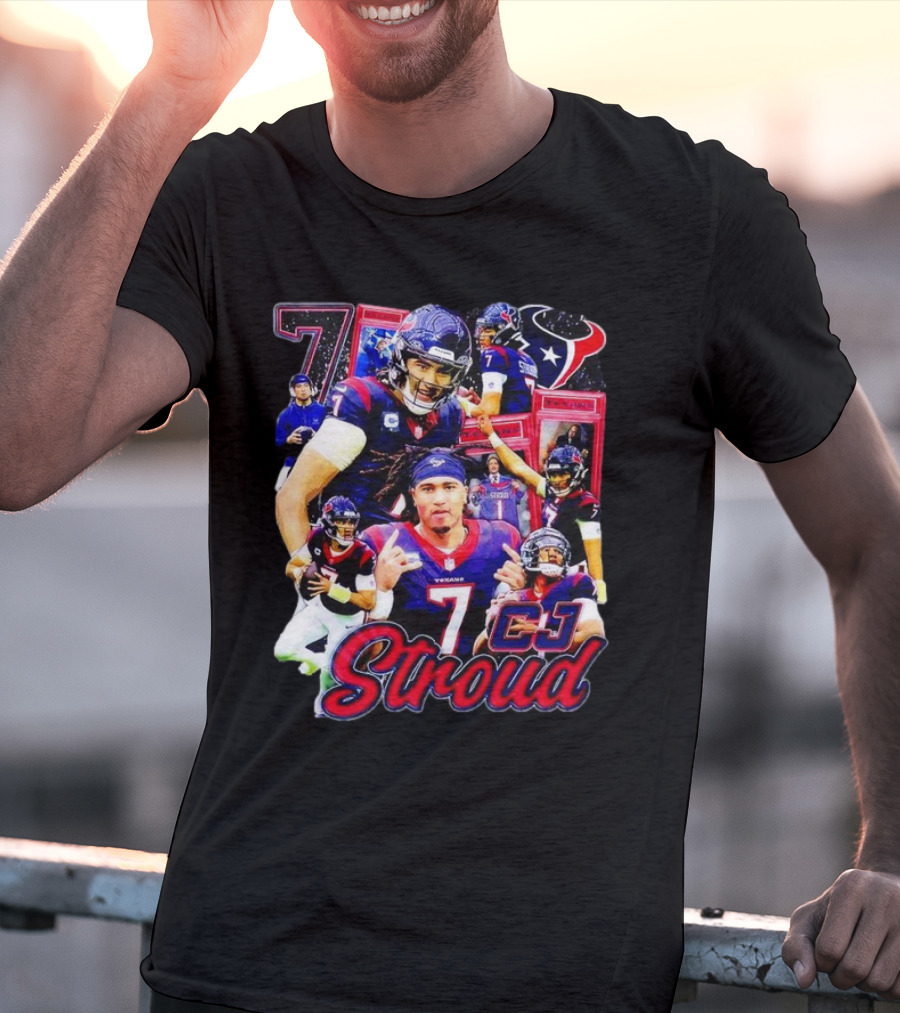 CJ Stroud Houston Texans 7 NFL Football Retro T-Shirt