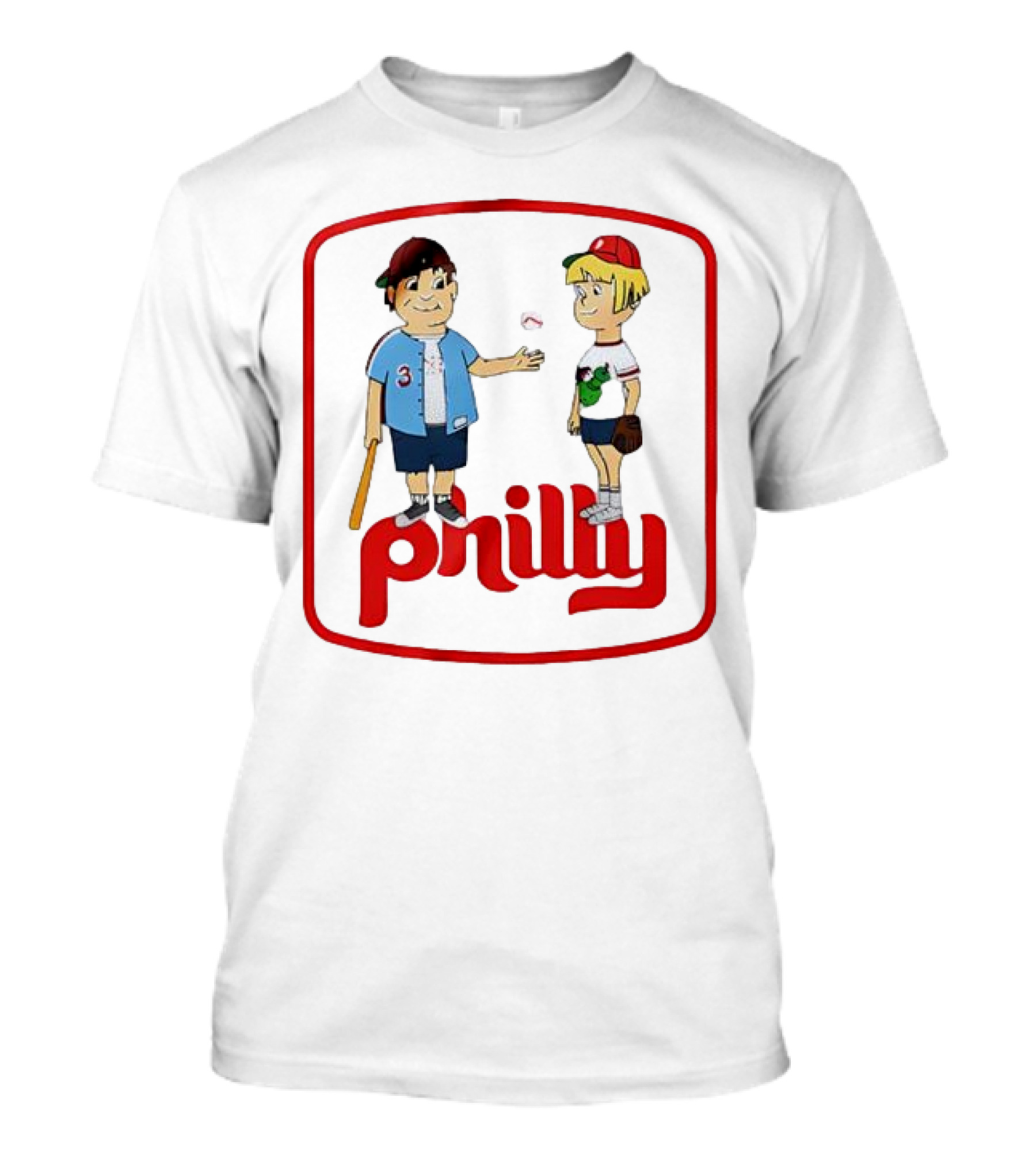 Philadelphia Phillies Phil And Phillis Philly Baseball Cartoon T-Shirt
