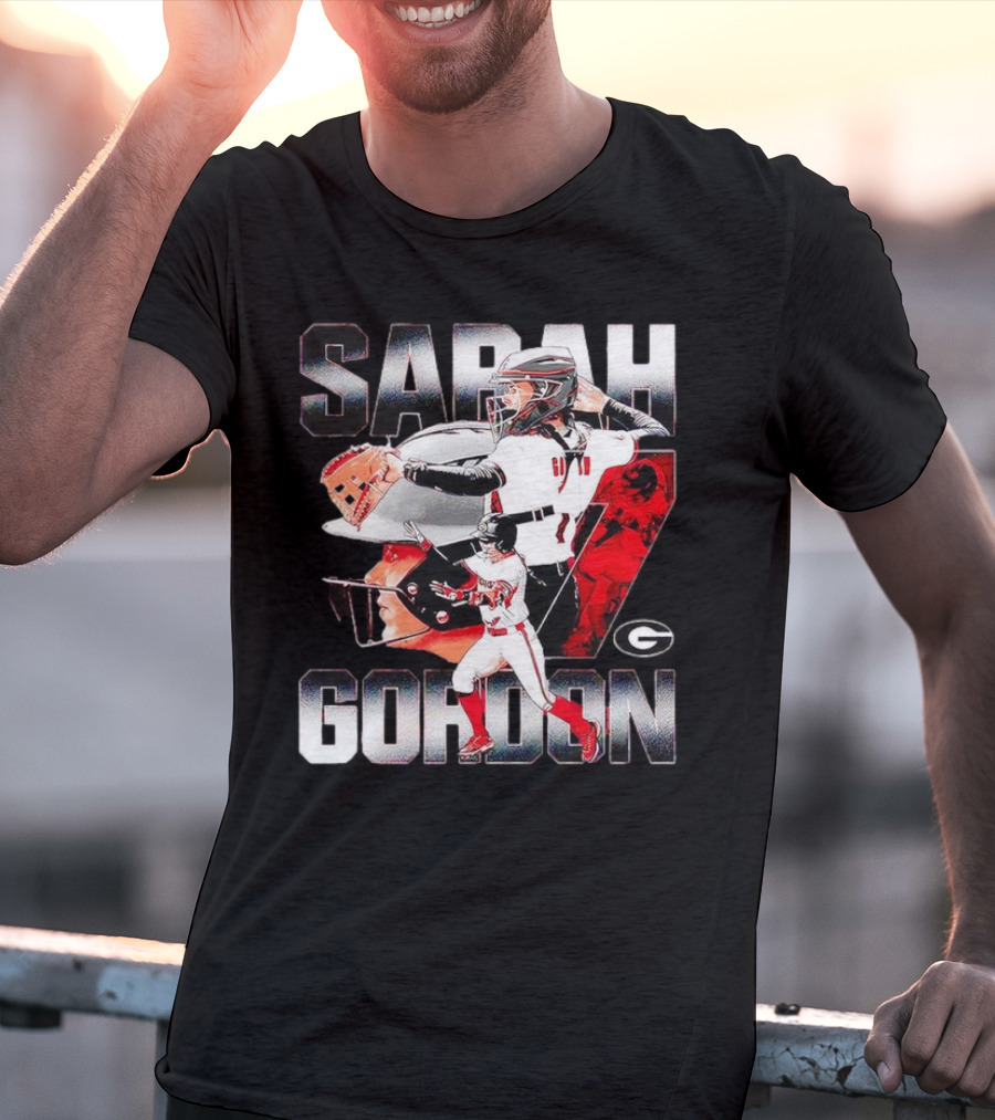 Sarah Gordon 7 Georgia Bulldogs T-Shirt