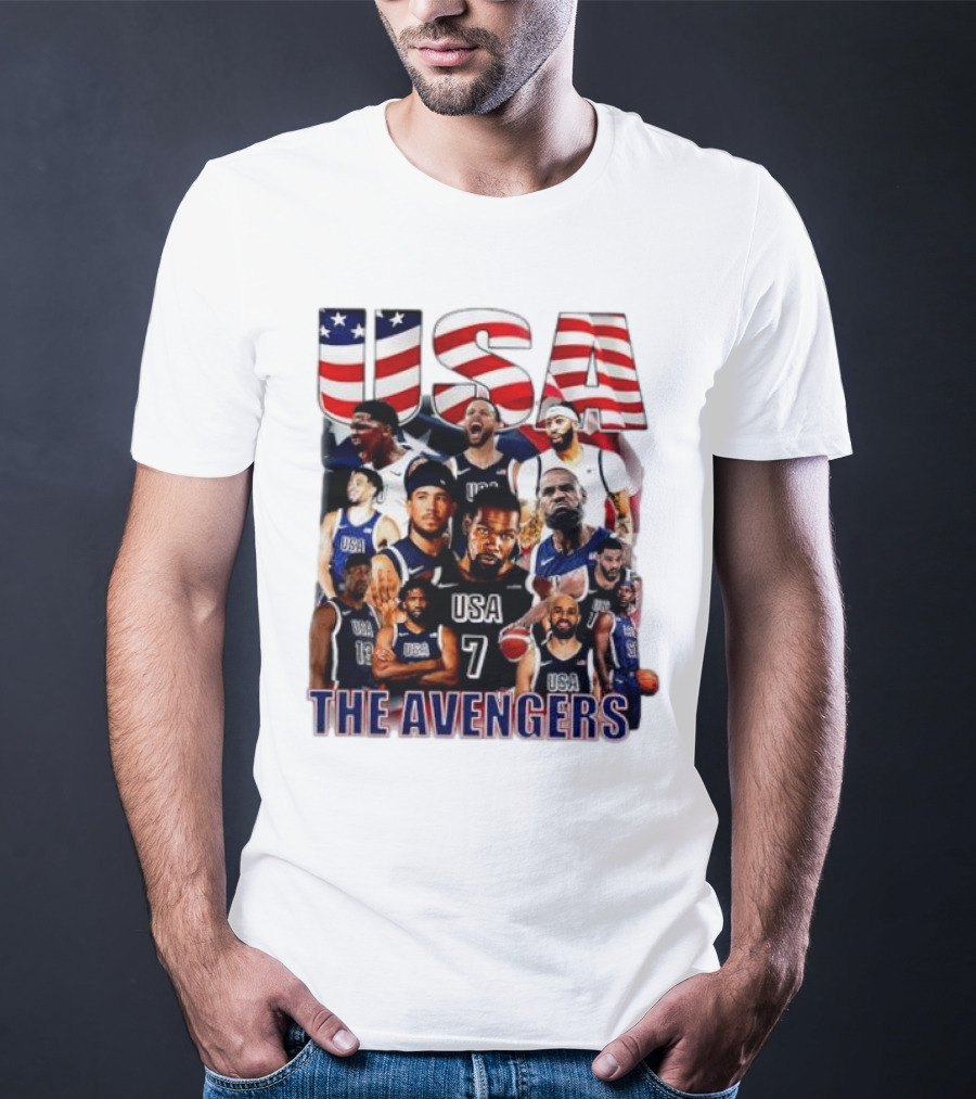 USA The Avengers All Team Players Basketball Stars T-Shirt