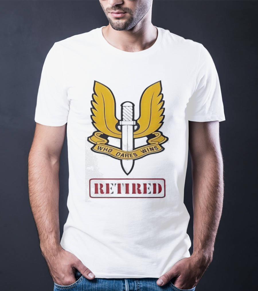 Who Dares Wins Retired SAS Regiment Badge T-Shirt