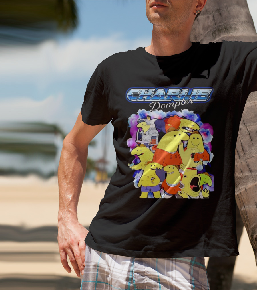 Charlie Dompler Colorful Cartoon Characters T-Shirt