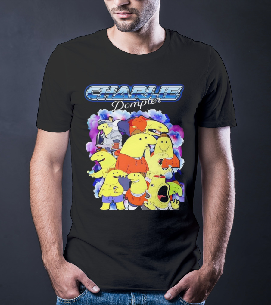 Charlie Dompler Colorful Cartoon Characters T-Shirt