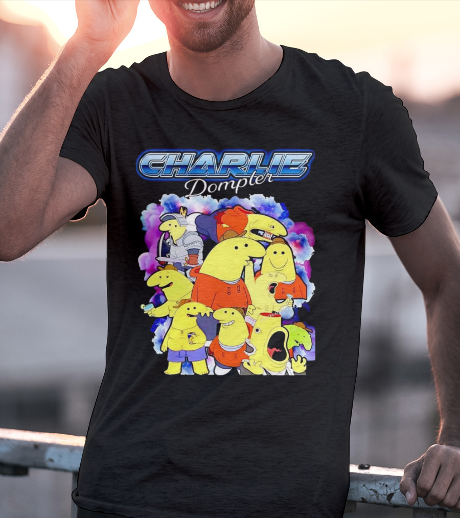 Charlie Dompler Colorful Cartoon Characters T-Shirt