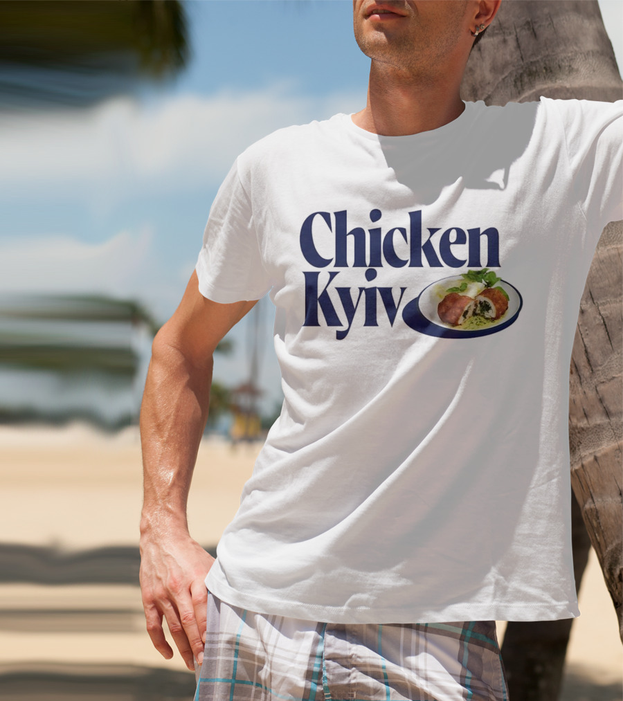 Chicken Kyiv Plate With Stuffed Cutlet And Greens T-Shirt