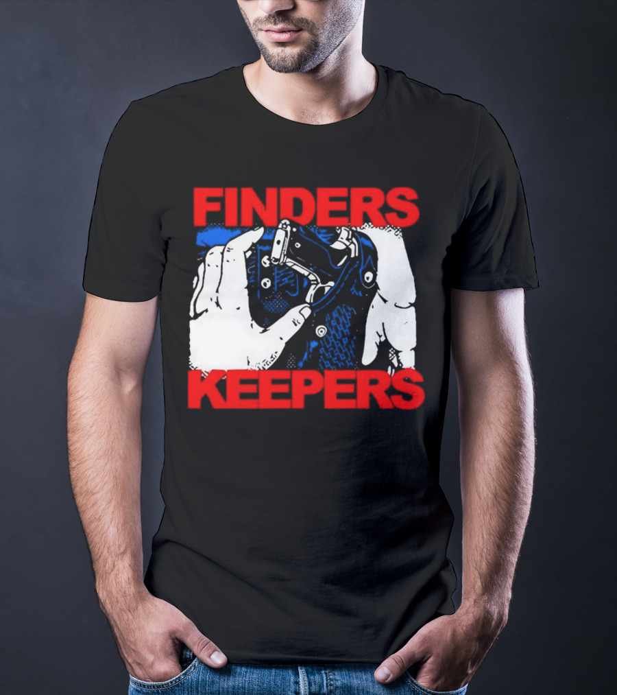 Finders Keepers Gun In Holster Pop T-Shirt
