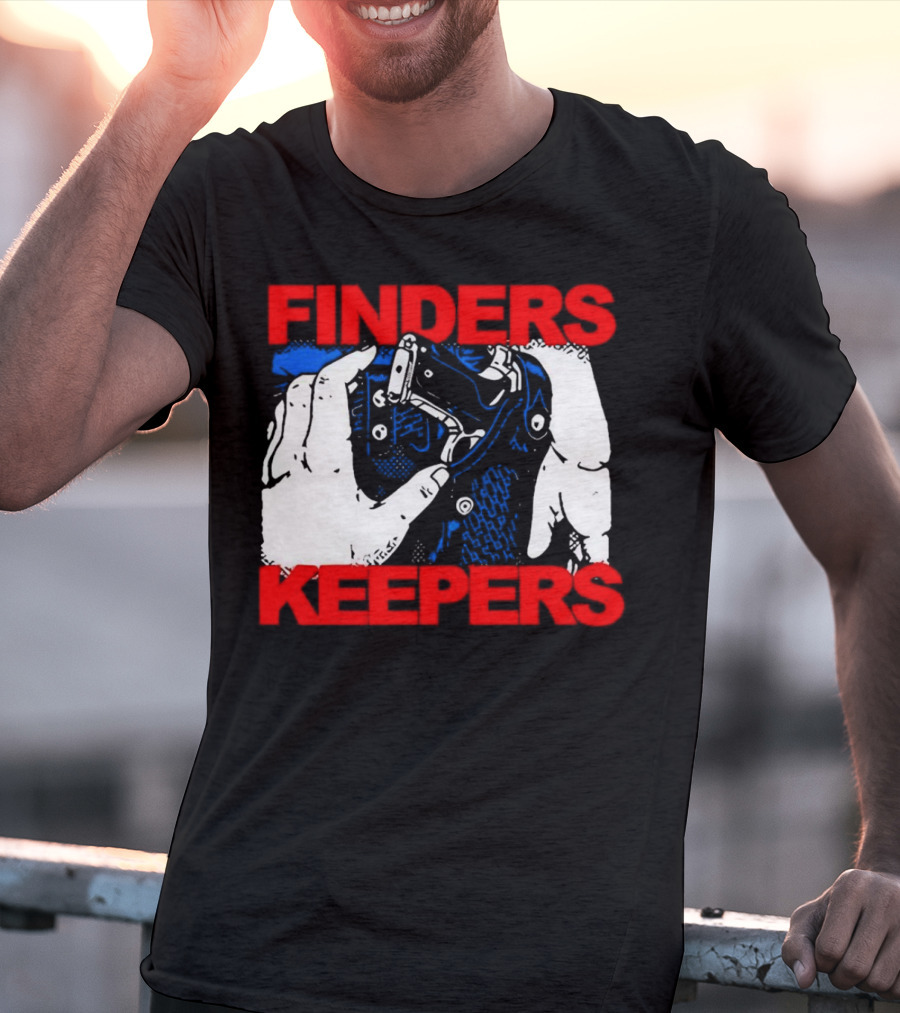 Finders Keepers Gun In Holster Pop T-Shirt