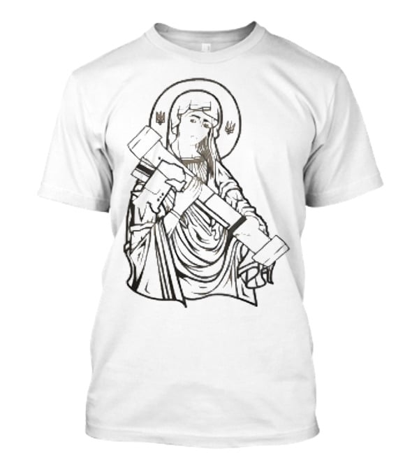 Military Bundle Saint Holding Rocket Launcher T-Shirt