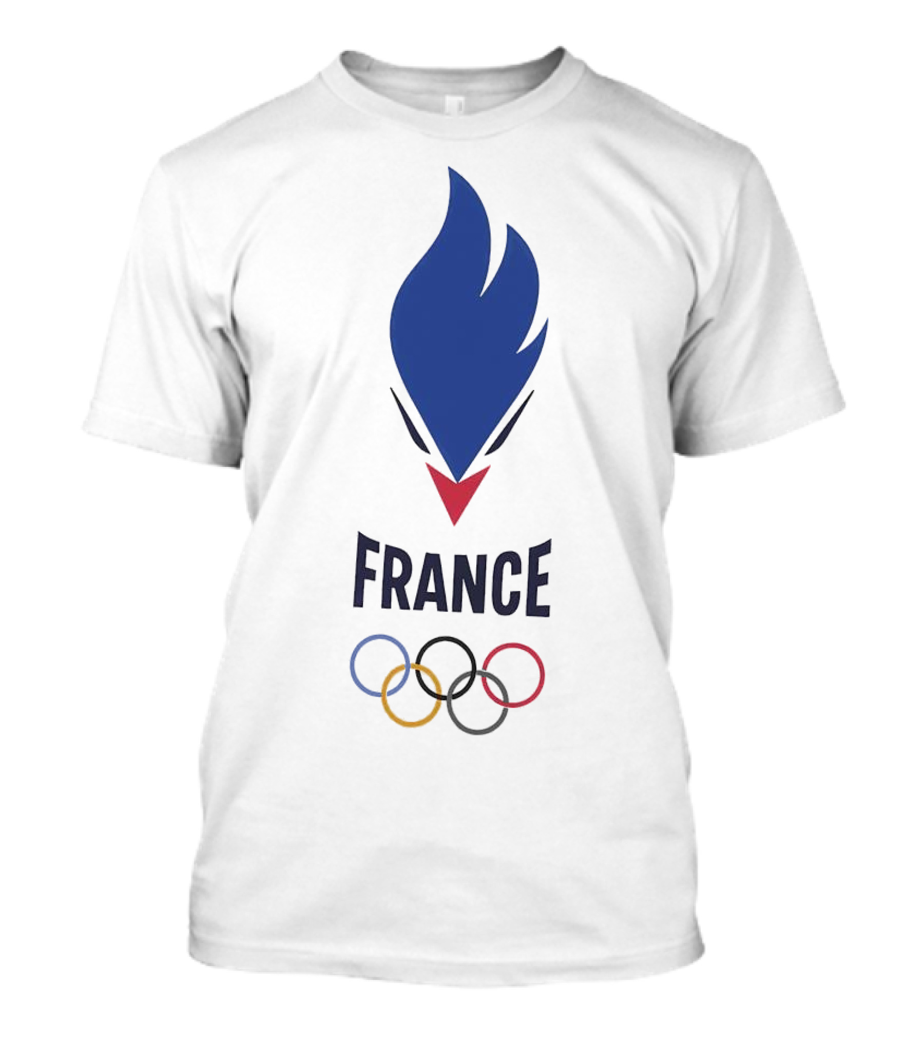 France Olympic Flame And Rings T-Shirt