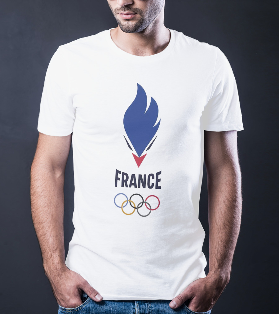 France Olympic Flame And Rings T-Shirt