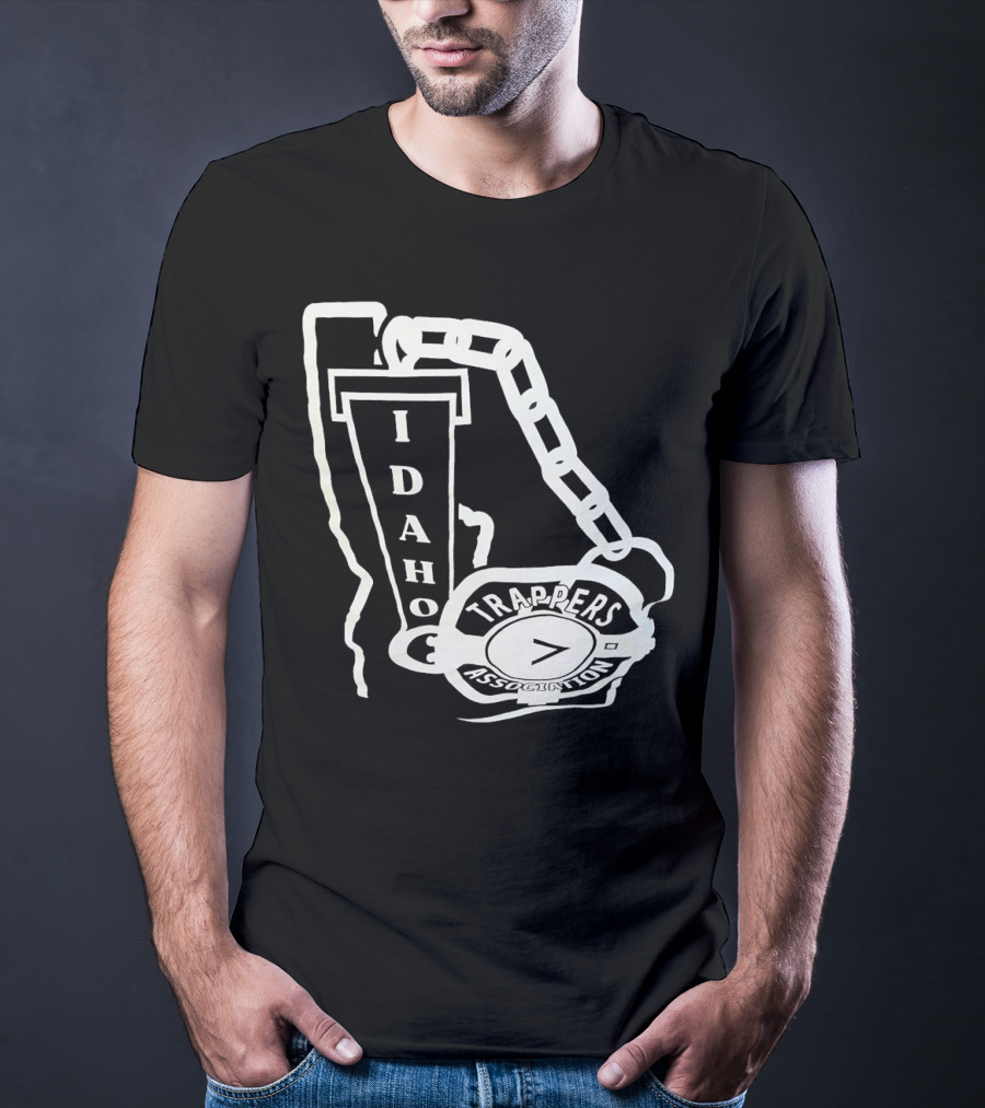 Idaho Trappers Association Logo With Trapper Symbol And Chain T-Shirt