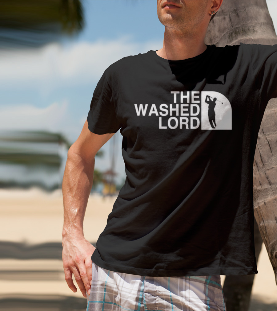 The Washed Lord Golf Swing Silhouette Mock T-Shirt