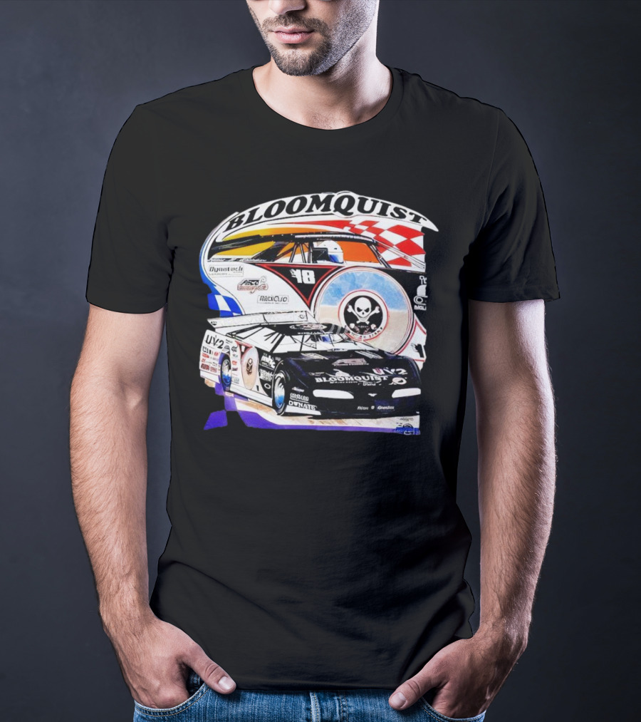Bloomquist Dirt Late Model Champion 1998 Racing Skull T-Shirt