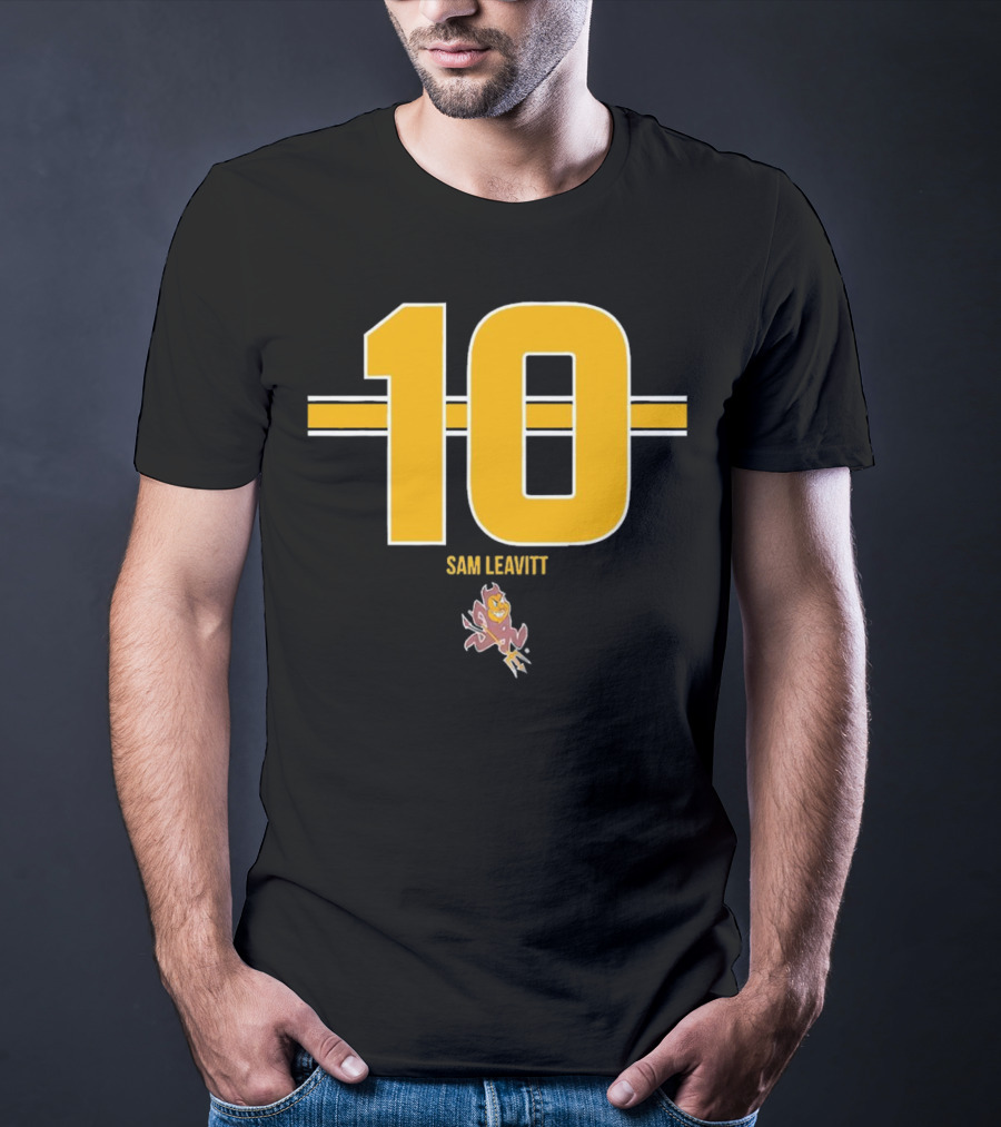 Sam Leavitt 10 Arizona State Sun Devils Football Player Iconic T-Shirt