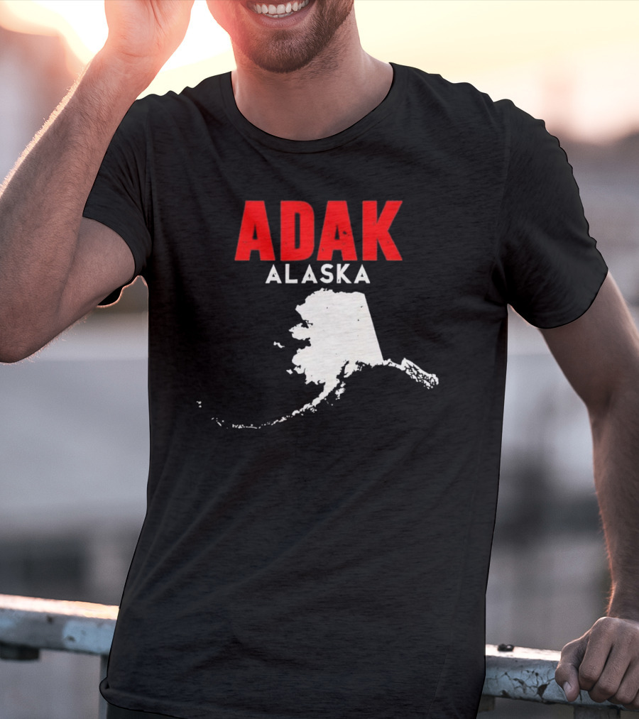 Adak Alaska State Map Travel USA Alaskan America T-Shirt