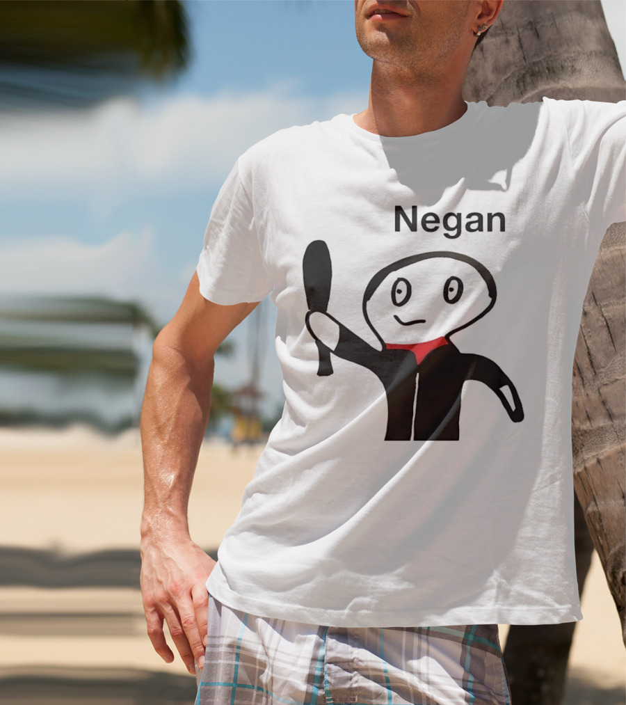 Negan Character With Bat From The Walking Dead T-Shirt