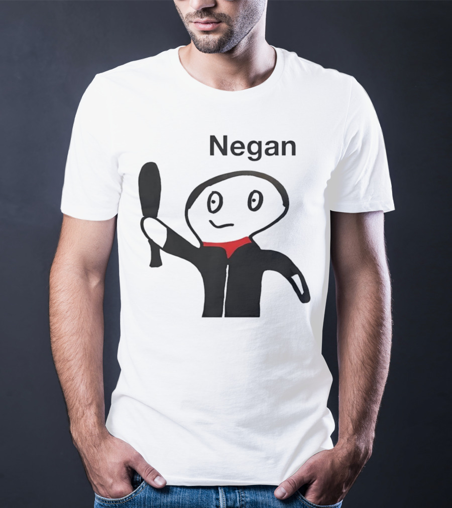 Negan Character With Bat From The Walking Dead T-Shirt