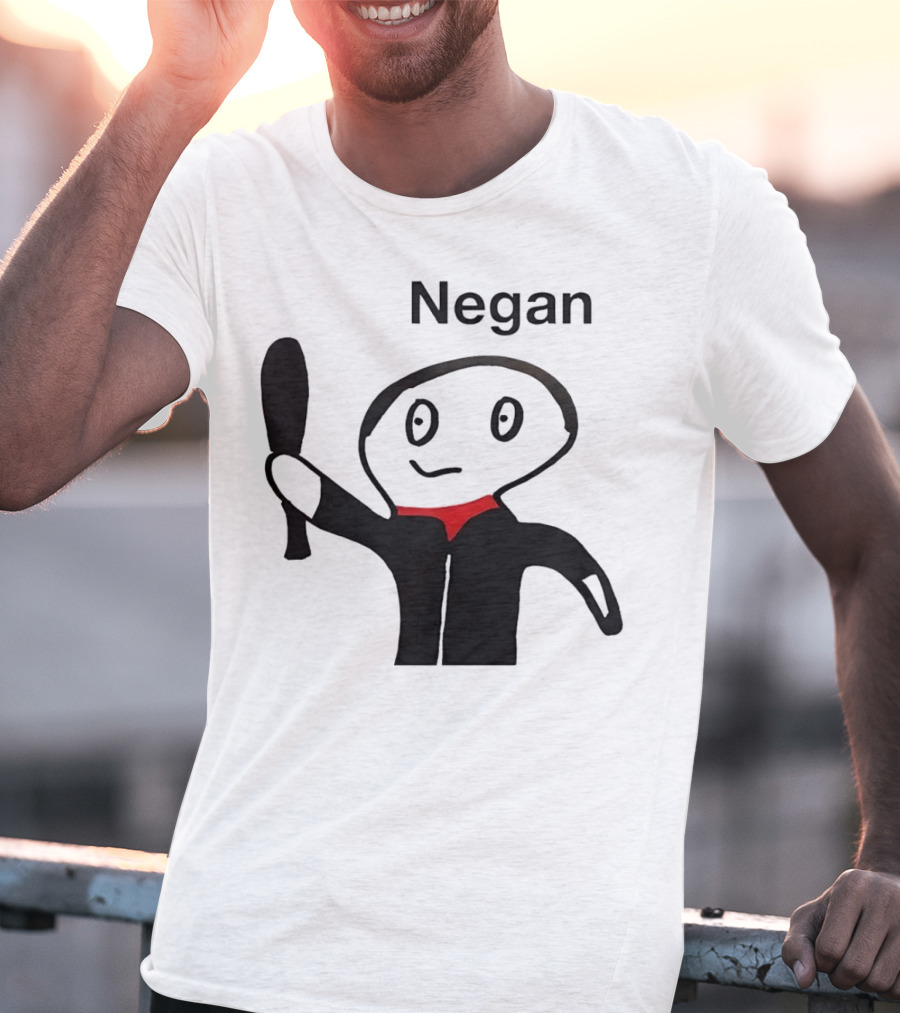 Negan Character With Bat From The Walking Dead T-Shirt