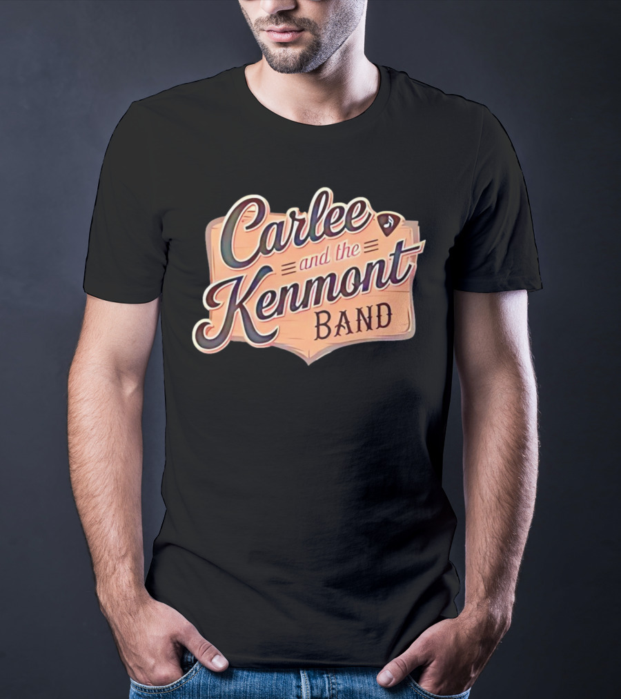 Carlee And The Kenmont Band Retro Sign With Guitar Pick T-Shirt