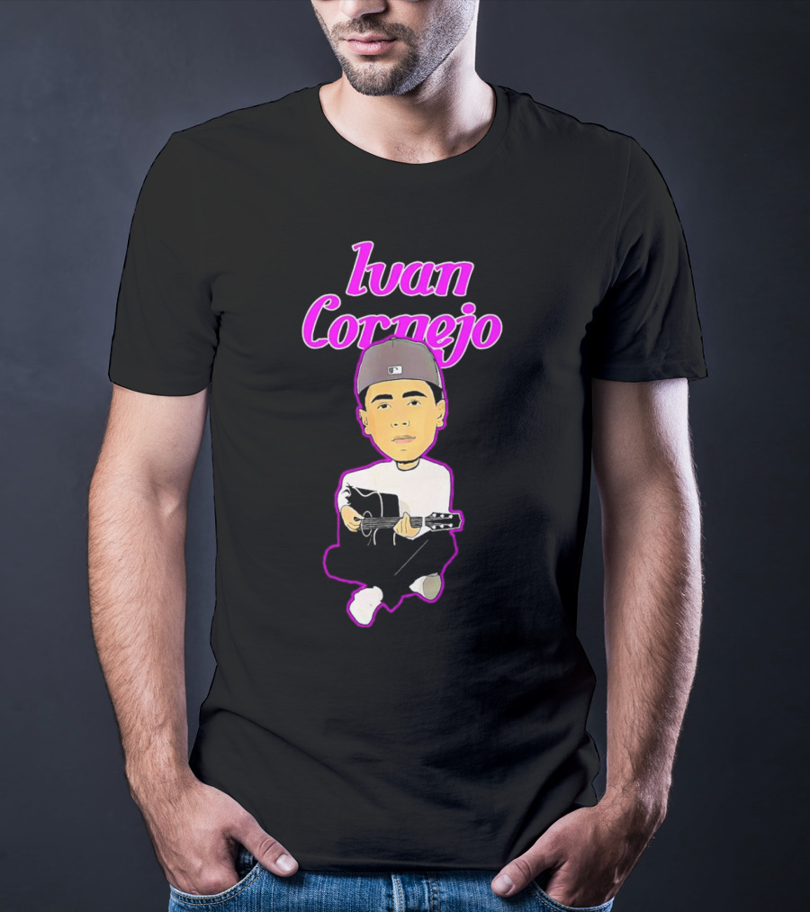 Ivan Cornejo Acoustic Musician Illustration With Guitar T-Shirt