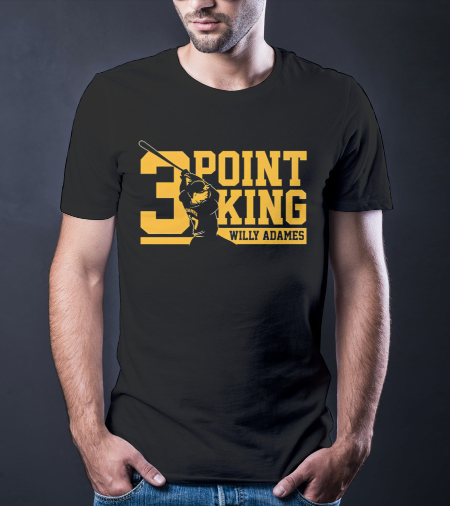 Willy Adames 3 Point King Milwaukee Brewers Baseball T-Shirt