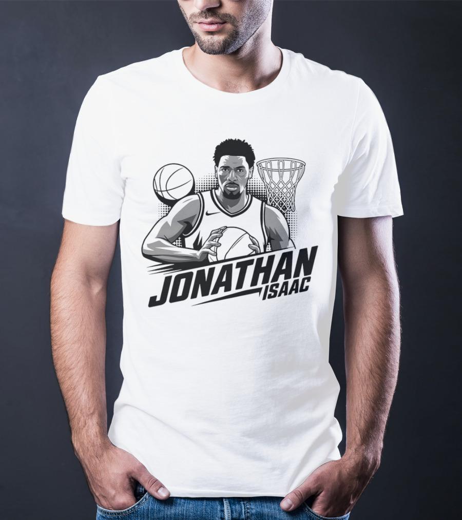 Jonathan Isaac Basketball Player Dunking With Hoop And Ball T-Shirt